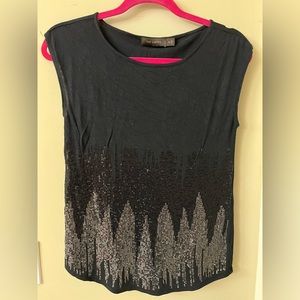 The Limited XS black sparkly tank top.